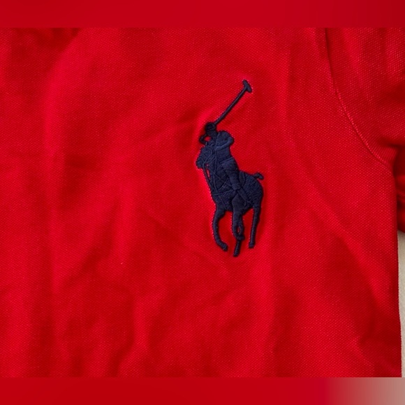 POLO RALPH LAUREN Boys Size 7 Short Sleeve Mesh T-Shirt Red BIG Pony - Picture 4 of 5